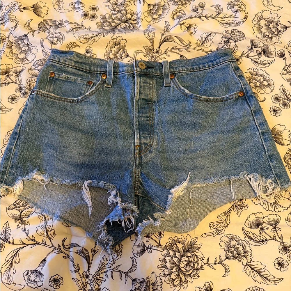 Levi Denim Distressed Women Shorts